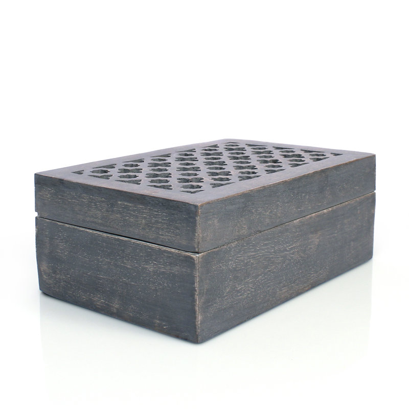 Boîte décorative Ezekiel, Brun, H 3,5 po x l 9 po x P 6 po