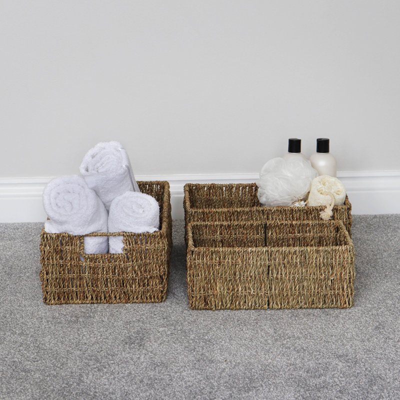 JVL Seagrass Decorative Basket