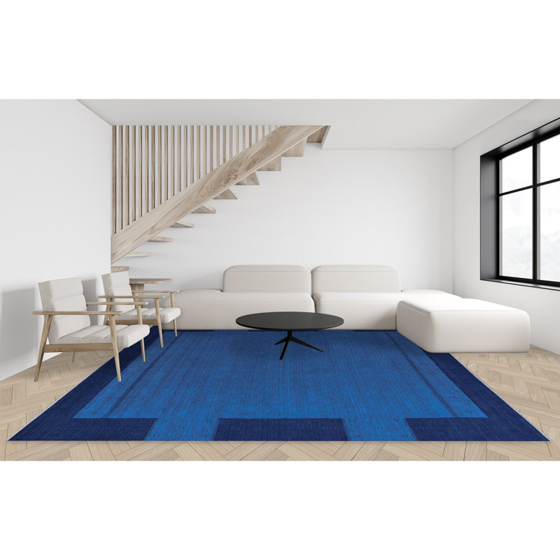 Area Rug in Blue, Rectangle 9'9" x 13'9"