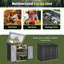 5' W X 3' D Galvanized Steel Horizontal Garbage Shed With Floor Kit-352252756