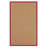 Nannette Handmade Dark Beige Berber with Red Cotton Border Made in the USA Area Rug-73938368