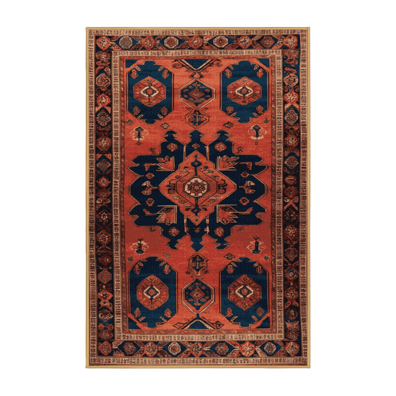 Tapis brun lavable à la machine, Rectangle de 5 pi x 8 pi