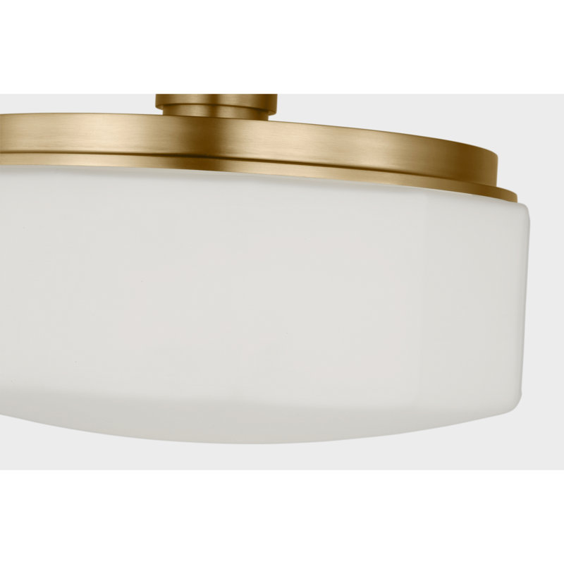 1 - Light Flush Mount, Estate Brass