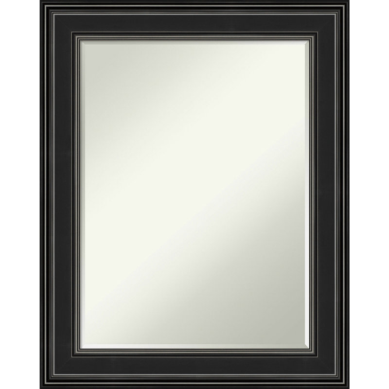Ilko Flat Wall Mirror, Satin Black