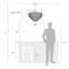 Ventilateur de plafond rétractable en cristal avec lumières DEL et télécommande-383750932