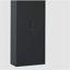 Armoire de rangement en métal 72 po H, armoire verrouillable en acier à outils noir avec portes et 4 tablettes, grands classeurs pour systèmes de rangement de garage, classeur verrouillable pour bureau personnel, salle de classe / garde-manger