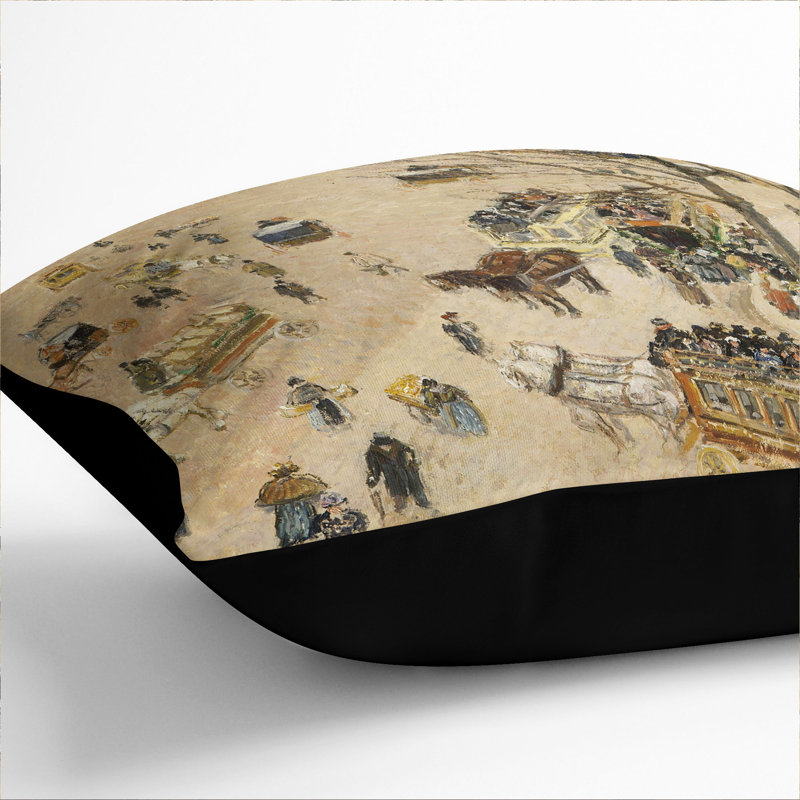Theatre Place Scatter Cushion, Black, 40cm H x 40cm W x 15cm D