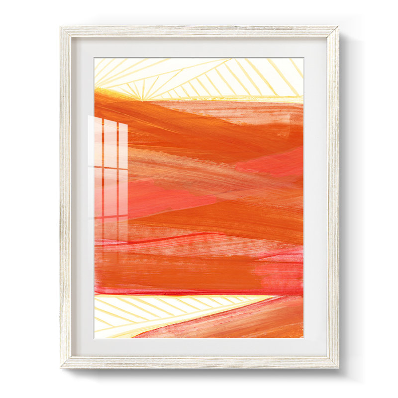 Warm Rays II - impression encadrée, H 28,5 po x l 20,5 po, Blanc
