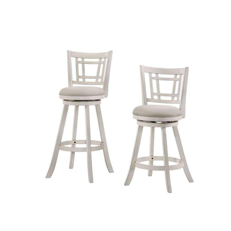 Tabouret pivotant de 30,12 po Immanuel, Blanc