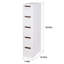 Armoire à tiroirs de rangement en plastique à 5 niveaux Abdullah - Tour de rangement empilable avec 5 bacs coulissants pour placard, chambre, salle de bain, bureau-475624181