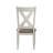 Farmhouse X-Back Upholstered Dining Chair in Distressed White
