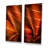 " Ruby Red Fabric With Gold Line II " 2 - Pieces-261687449