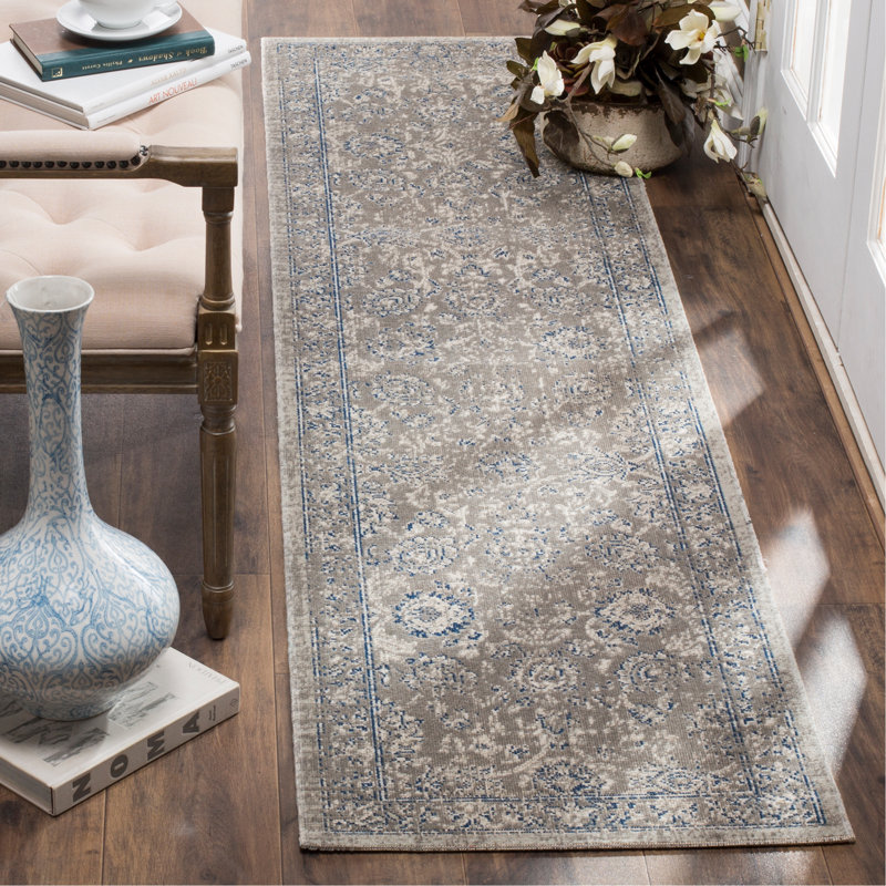 Oriental Cotton Area Rug, Runner 66 x 244cm