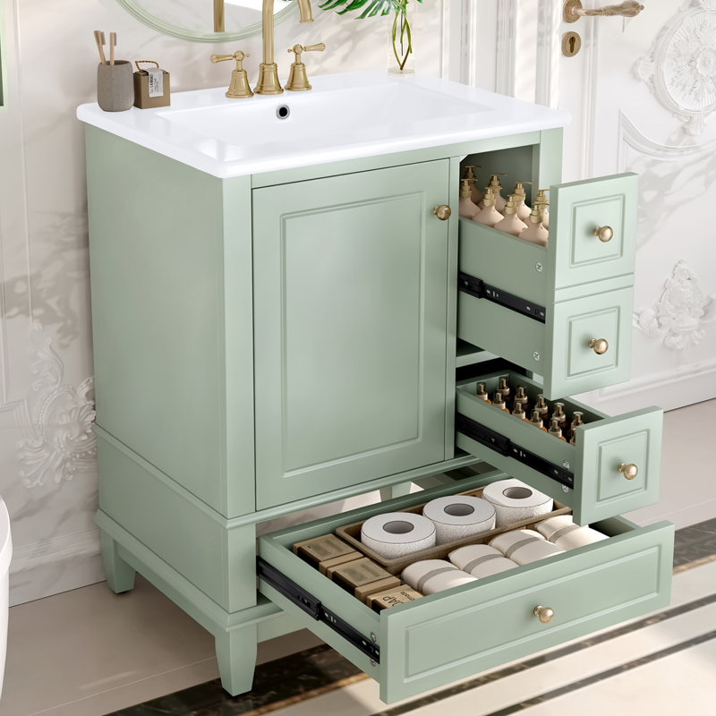 Ensemble de meuble-lavabo 24 po avec comptoir en céramique 24 po