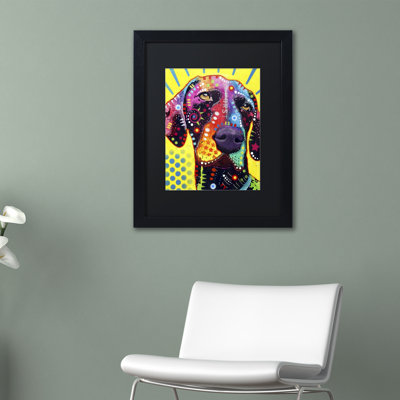 «German Short Hair Pointer», reproduction d'art sur toile encadrée