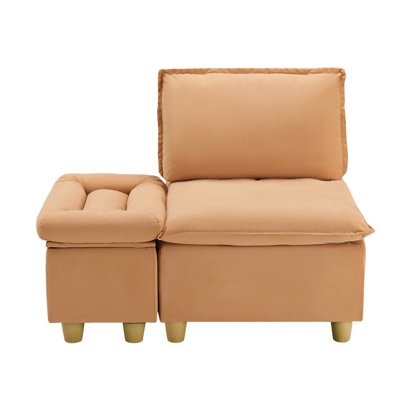 Single Upholstered Sofa, Brown