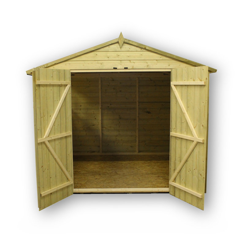 Premier Apex Shiplap Wooden Shed, 6ft. W x 9ft. D