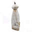 Figurine de grenouille blanche 11,4x8,3x24,8 "avec bras et yeux dorés