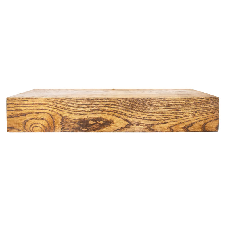 3 Piece Oak Solid Wood Floating Shelf, 5'' H x 26'' W x 6'' D