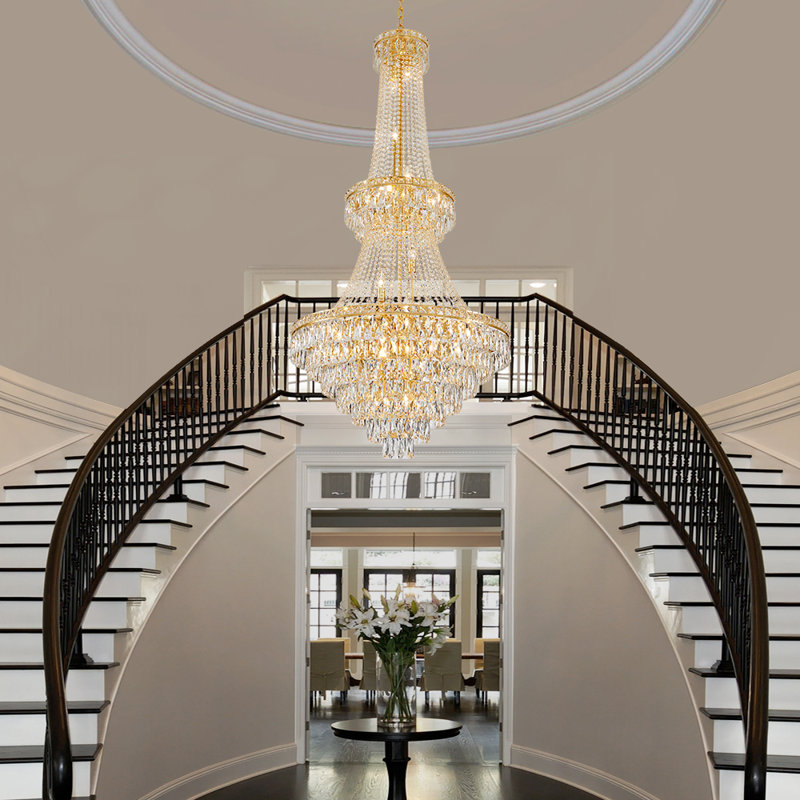 26 Light Empire Crystal Chandelier, 60.3" H x 30.7" W x 30.7" D