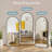 Arched Black Floor Mirror With Stand, 38x77 Inch Freestanding Full Body Mirror For Bedroom-36989825-36989836