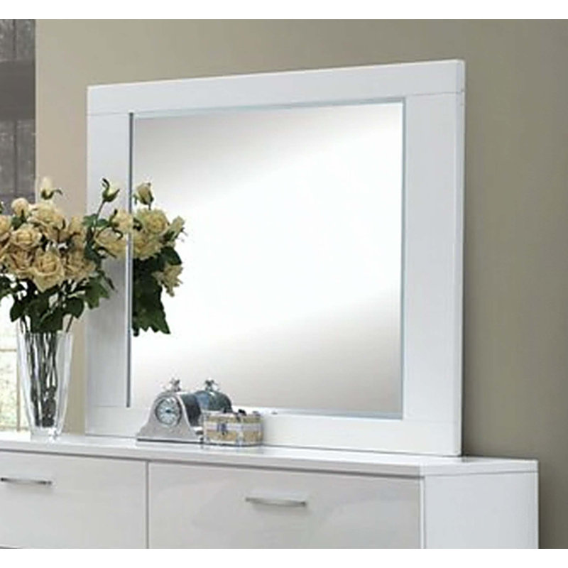 Miroir Lorimar, Blanc, Rectangulaire, 37 po x 46 po