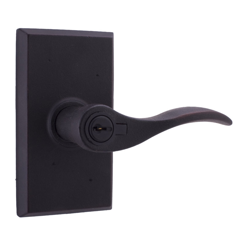 Poignée de porte à droite Carlow, Bronze huilé, Droite