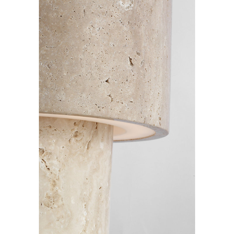 Kennett Small Travertine Table Lamp, Natural Travertine