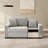 Modern Grey Chenille Sofa With Storage Armrest