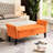 Bedside Orange Velvet Storage Bench - 51.5" Long & Stylish Bedroom Pillow In With Keep Pillows Organized-737346578