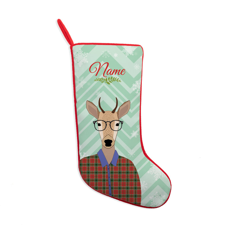 Personalized Boy Deer Stocking, Yes