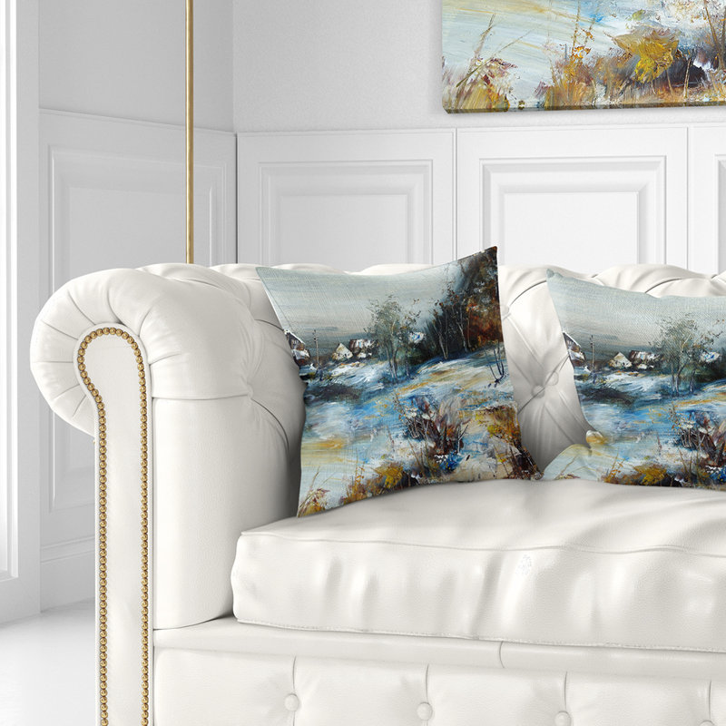 Coussin Landscape Village, 16 po x 1 po, Coussin décoratif
