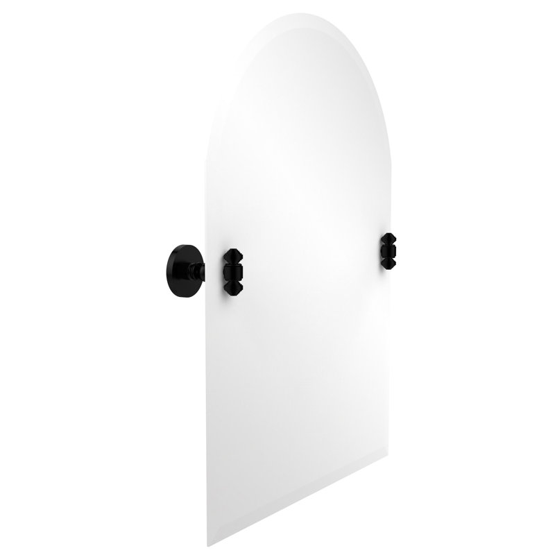 Miroir supérieur arqué 21 "x 26" Marchmont, Noir mat