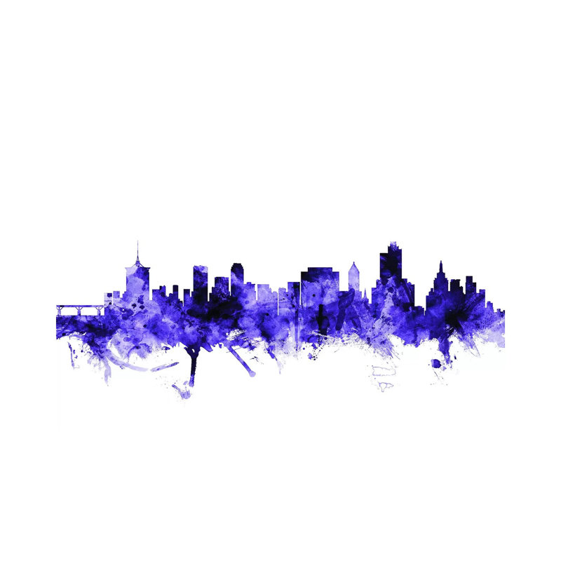 Tulsa, Oklahoma Skyline by Michael Tompsett - 1 Piece Wrapped Canvas Wall Art, 30.48 cm H x 45.72 cm W