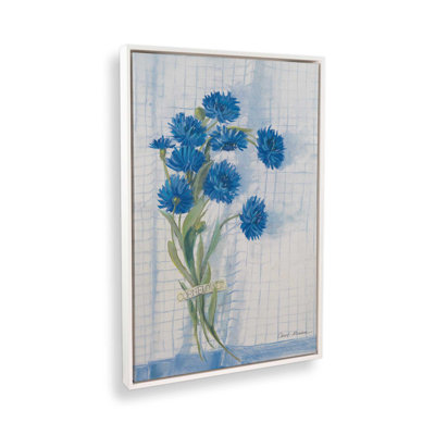 «Cornflowers on Linen» par Carol Rowan, reproduction d'art