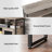 Laly TV Stand with Adjustable Shelves and Metal Frame, 50.4" Entertainment Center with Storage Cabinets, Modern and Industrial TV Console for Living Room, Bedroom-1499539876