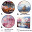 «Pink Trees Blooming In Country Charm I», ensemble d'art sur toile-89375714-89375718