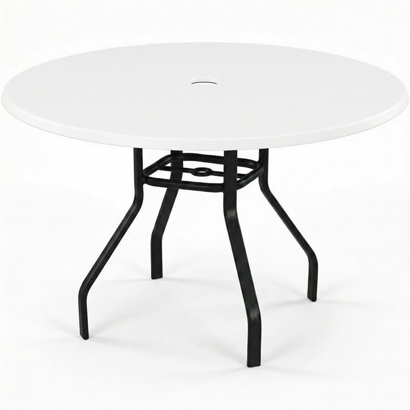 Table de salle à manger 48 ", Noir mat