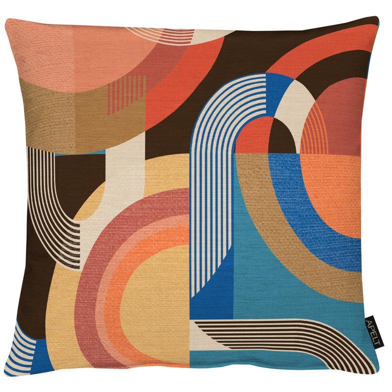 Arco Abstract Cushion, 46cm H x 46cm W, Cushion Cover Only - No Insert, Square