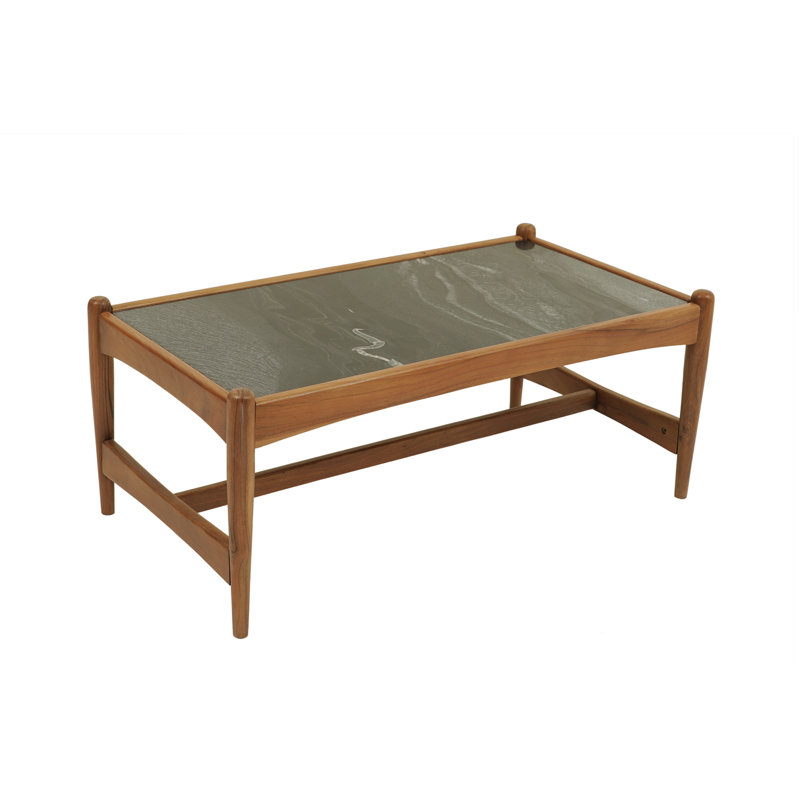 Rohanna Marble Top Coffee Table, Black Marble