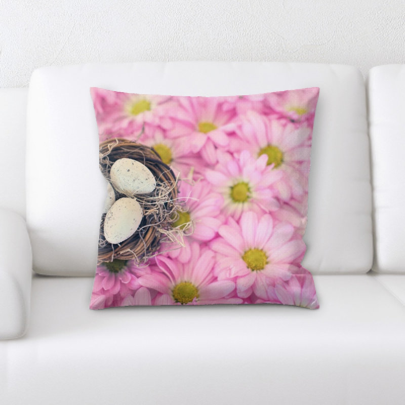 Housse et insert de coussin carré Birds Nest