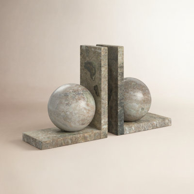 Modern & Contemporary Marble Non-Skid Bookends