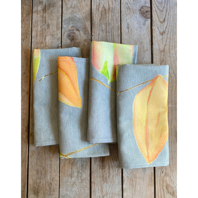 Ensemble de serviettes de table: Trois lanternes sur fond gris