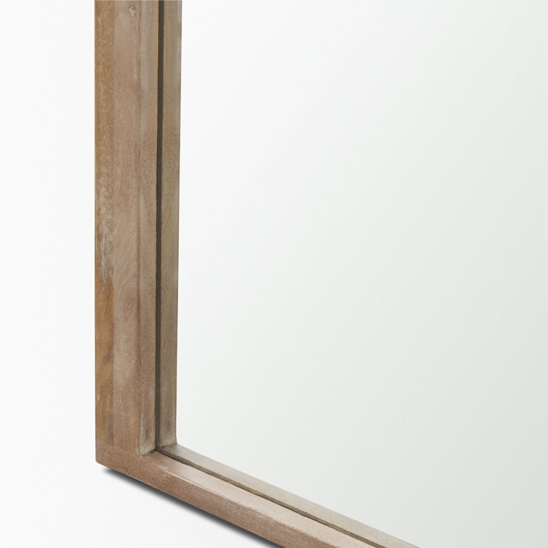 Vixe Solid Wood Mirror, Light Brown, 72" x 30"