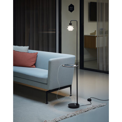 Drop 51.57'' Ebony Black Floor Lamp