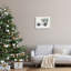 Camion blanc enneigé portant un arbre de Noël frais, estampe numérique encadrée noire par Sara Baker-71065260-71065259