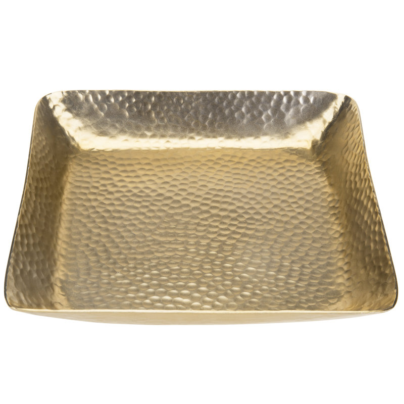 Square Gold Metal Perfume Tray