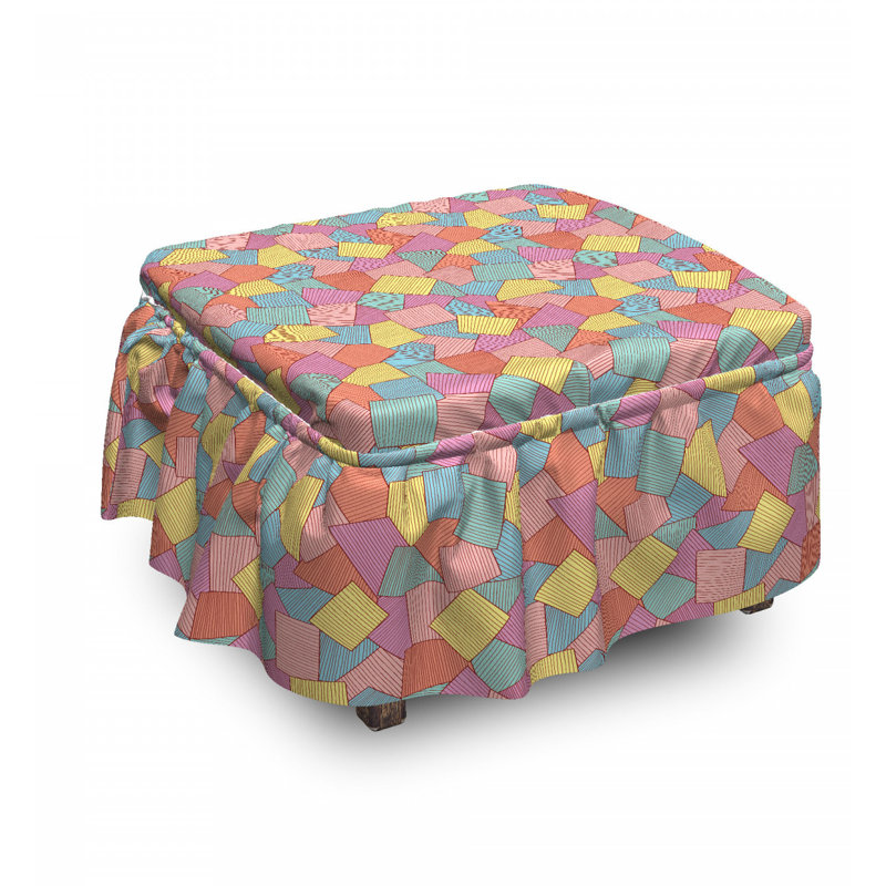 Box Cushion Ottoman Slipcover