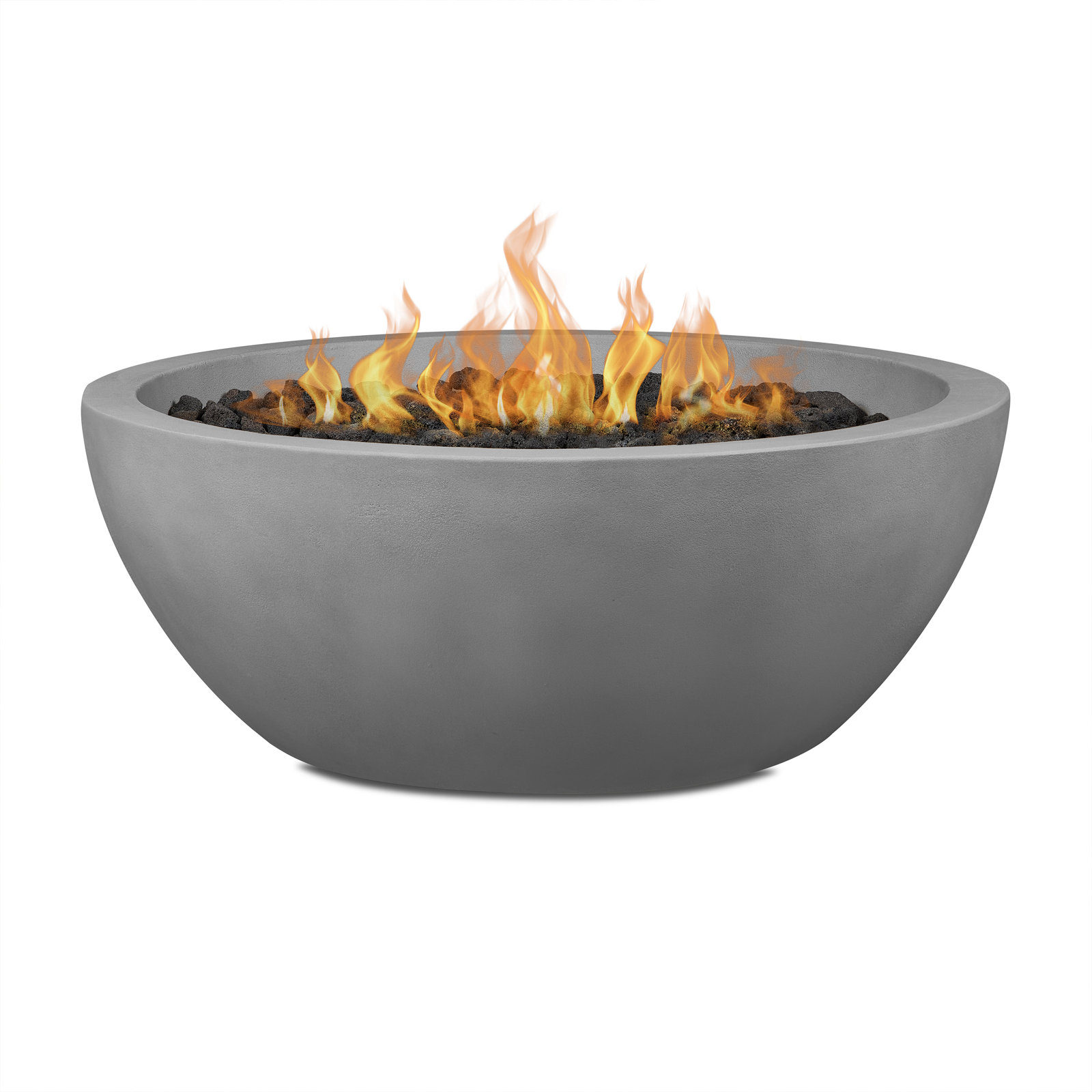 Eldora Round Fire Pit, 16" H x 42" W x 42" D, Propane, Ash