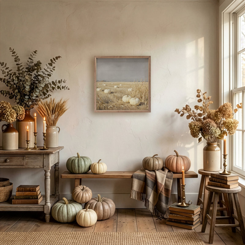 White Pumpkin Patch, 8" H x 8" W